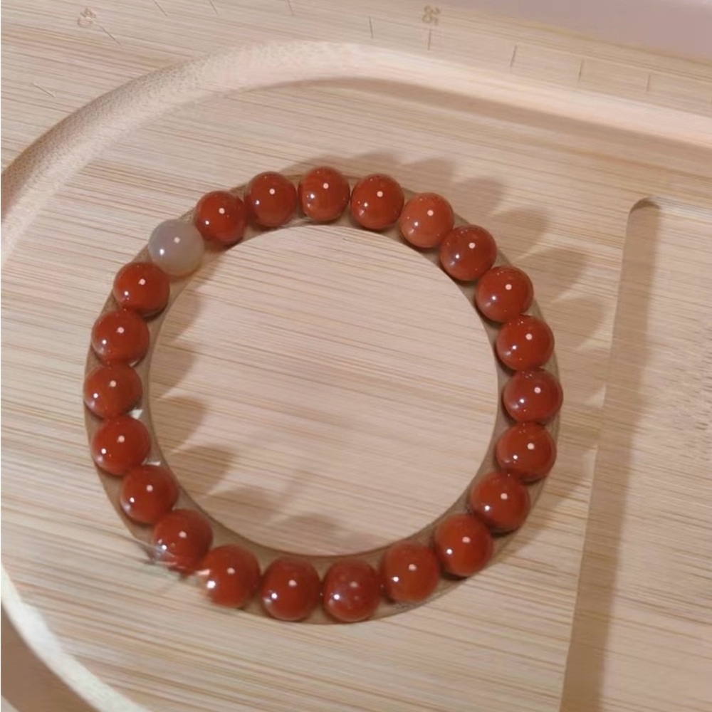 Elegant Red Beaded Bracelet